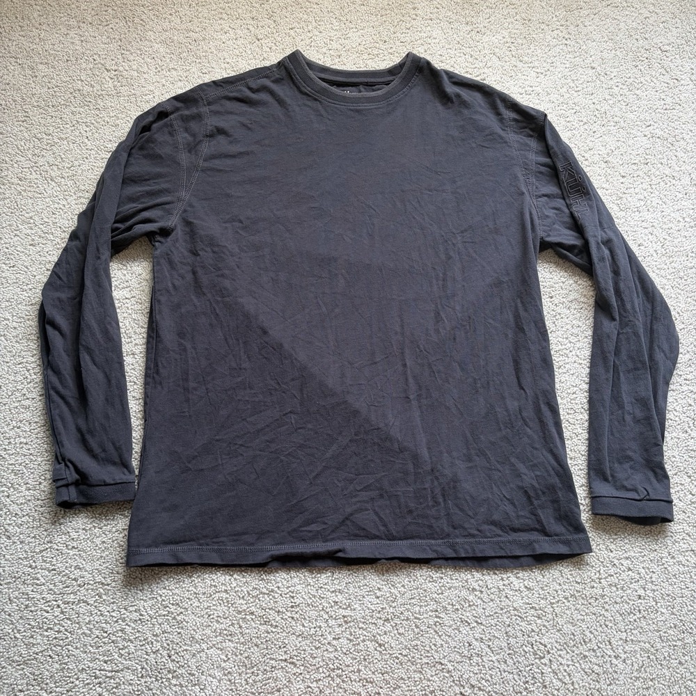 Kuhl Wildfibre Long Sleeve Shirt Men's XL Black Gray Style 7499